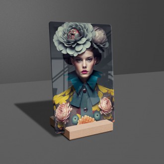 Akrylové sklo Móda - kvetinový klobúk 2