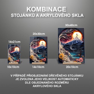 Akrylové sklo Papierová krajina - hora