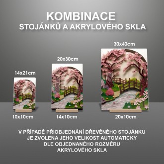 Akrylové sklo Papierová krajina - záhrada