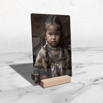 Akrylové sklo Indiánske dievča 2