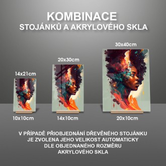 Akrylové sklo Moderné umenie - Ženská tvár vo farbe