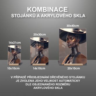 Akrylové sklo Modelka v klobúku 2