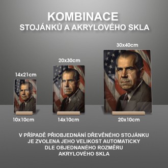 Akrylové sklo Prezident USA Richard Nixon