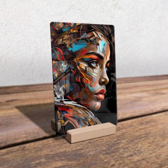 Akrylové sklo Olejomaľba - Mozaiková tvár