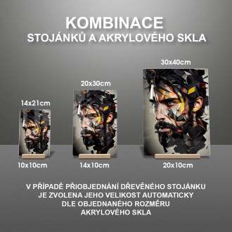 Akrylové sklo Olejomaľba - Geometrická tvár