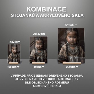 Akrylové sklo Indiánske dievča 2