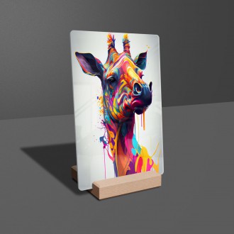 Akrylové sklo Žirafa vo farbách
