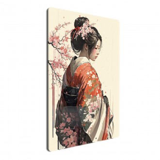 Akrylové sklo Japonské dievča v kimone