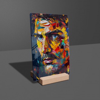 Akrylové sklo Moderné umenie - farebná tvár muža