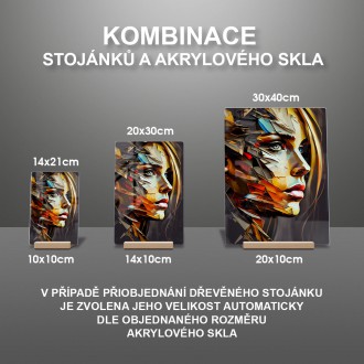 Akrylové sklo Olejomaľba - Abstraktná tvár