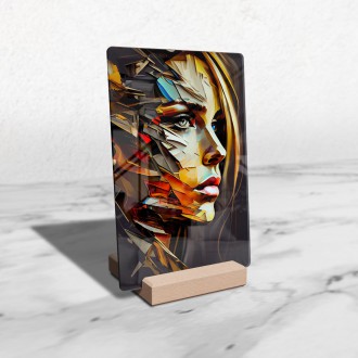 Akrylové sklo Olejomaľba - Abstraktná tvár