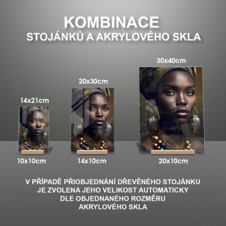 Akrylové sklo Africké dievča 1