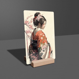 Akrylové sklo Japonské dievča v kimone