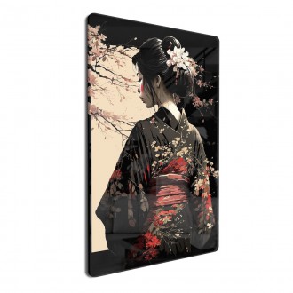 Akrylové sklo Japonské dievča v kimone 2