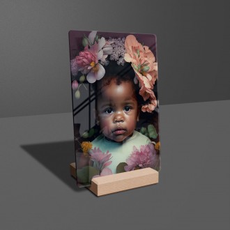 Akrylové sklo Dieťa v kvetoch