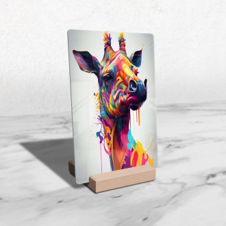 Akrylové sklo Žirafa vo farbách