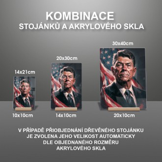 Akrylové sklo Prezident USA Ronald Regan