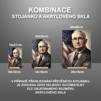 Akrylové sklo Prezident USA Harry S. Truman