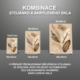 Akrylové sklo Kvetinová koláž