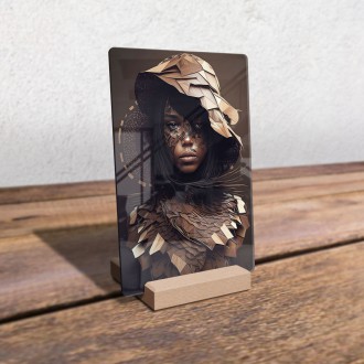 Akrylové sklo Žena z dreva