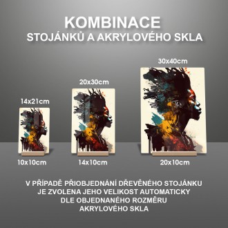 Akrylové sklo Moderné umenie - Tvár vo farbe