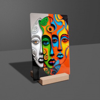 Akrylové sklo Moderné umenie - tri tváre