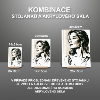 Akrylové sklo Maľba ceruzkou - žena