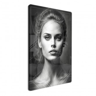 Akrylové sklo Čiernobiely portrét