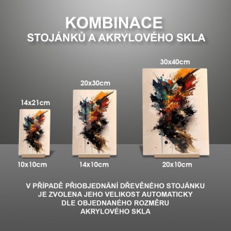 Akrylové sklo Moderné umenie - farebná abstrakcia 1