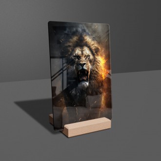 Akrylové sklo Lev v požiari
