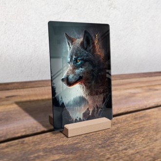Akrylové sklo Krajina vlkov 3