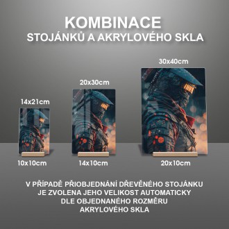Akrylové sklo Samuraj z budúcnosti
