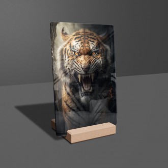 Akrylové sklo Nebojácny tiger