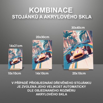 Akrylové sklo Retro závodné auto