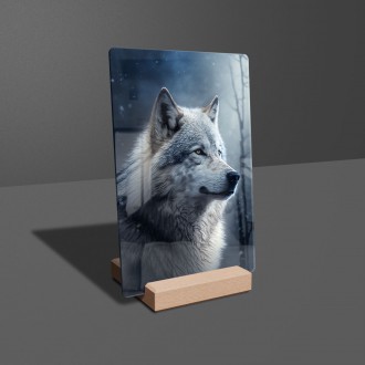 Akrylové sklo Vlk v zime