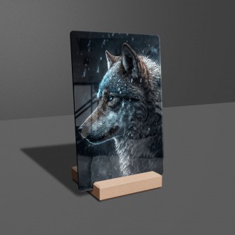 Akrylové sklo Vlk sneženie