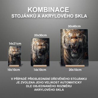 Akrylové sklo Nebojácny tiger