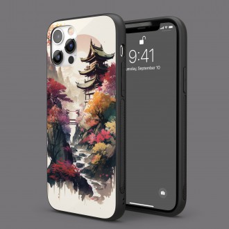 Kryt na mobil Japonský chrám so sakurami