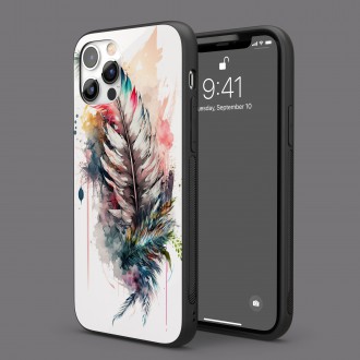 Kryt na mobil Koláž kvetov a peria 6
