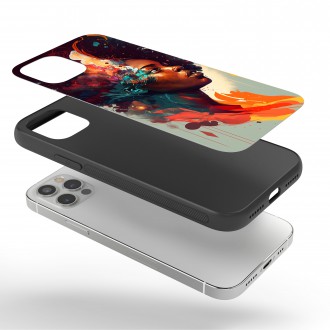 Kryt na mobil Moderné umenie - Ženská tvár vo farbe