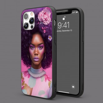 Kryt na mobil Afro s kvetinami