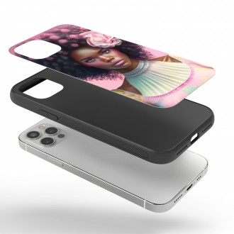 Kryt na mobil Ružové afro