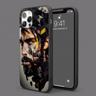 Kryt na mobil Olejomaľba - Geometrická tvár
