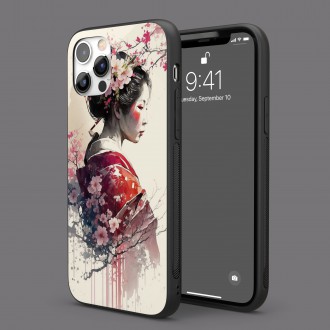 Kryt na mobil Japonské dievča so sakurami 2