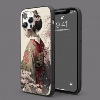 Kryt na mobil Japonské dievča v kimone 1