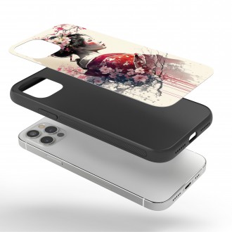 Kryt na mobil Japonské dievča so sakurami 2