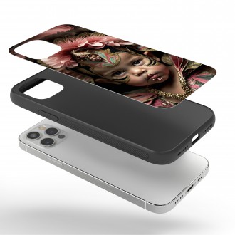 Kryt na mobil Dieťa s čelenkou z peria