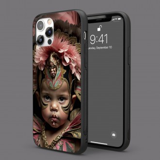 Kryt na mobil Dieťa s čelenkou z peria