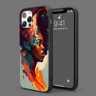 Kryt na mobil Moderné umenie - Ženská tvár vo farbe