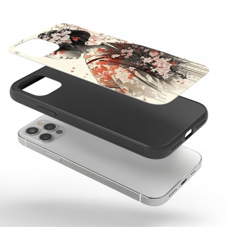 Kryt na mobil Japonské dievča so sakurami 1